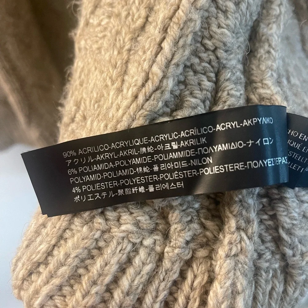 Zara oversized thick knit zippered jacket (new) - Picture 6 of 7